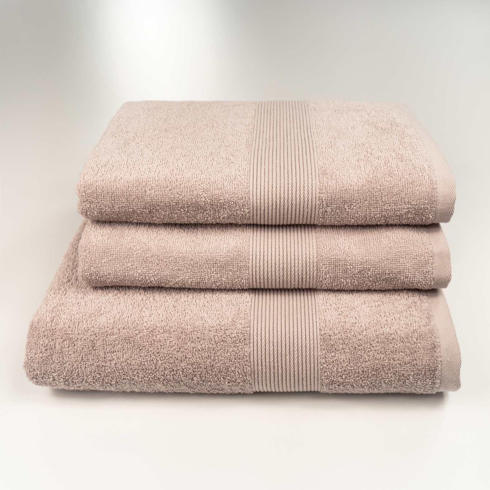 Набор полотенец GM Textile с бордюром 3 шт. Капучино (400b-k3-2-Cappuccino)