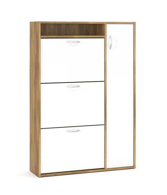 Тумба для взуття Orion Mebel Service 87,4х25,5х126,4 см Дуб Барокко/Білий (32478599)