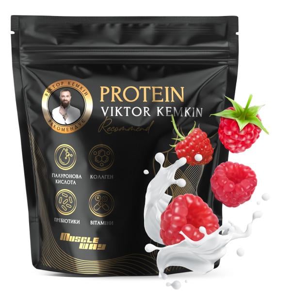 Протеиновый комплекс для женщин MuscleWay Viktor Kemkin 80% Малина с микроэлементами 16 порций 500 г (21-125-pvk-mw-rs500.5)