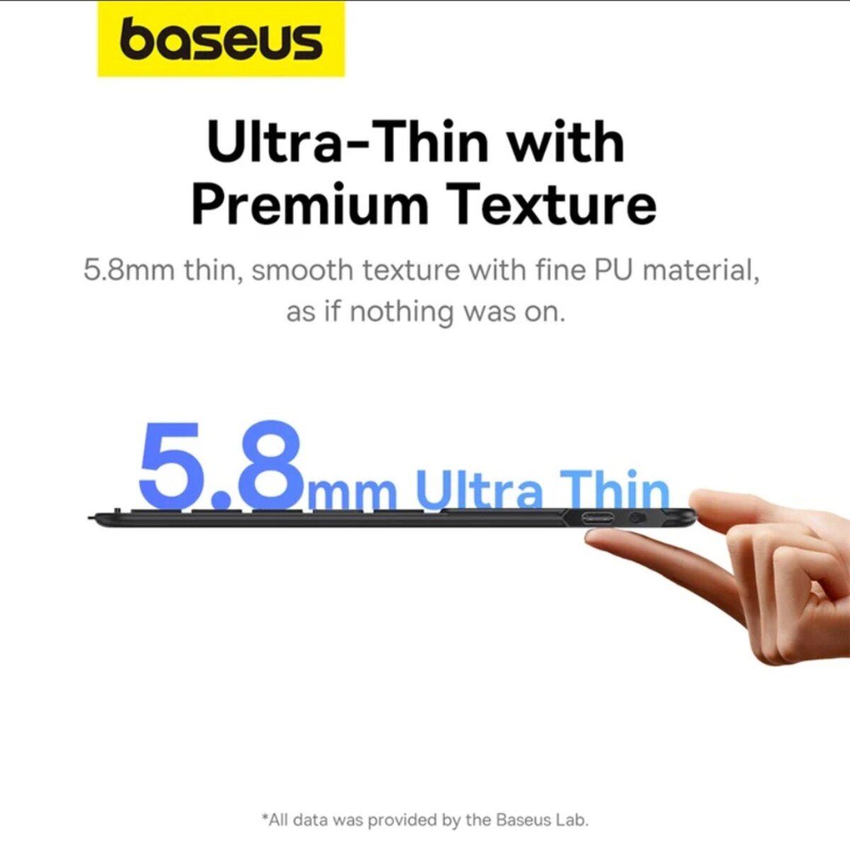 Чехол-клавиатура BASEUS Brilliance для iPad Mini 6 8,3" Bluetooth 5.3 300 mAh Black (P40112602111-01) - фото 7 Чехол-клавиатура BASEUS Brilliance для iPad Mini 6 8,3" Bluetooth 5.3 300 mAh Black (P40112602111-01) - фото 7