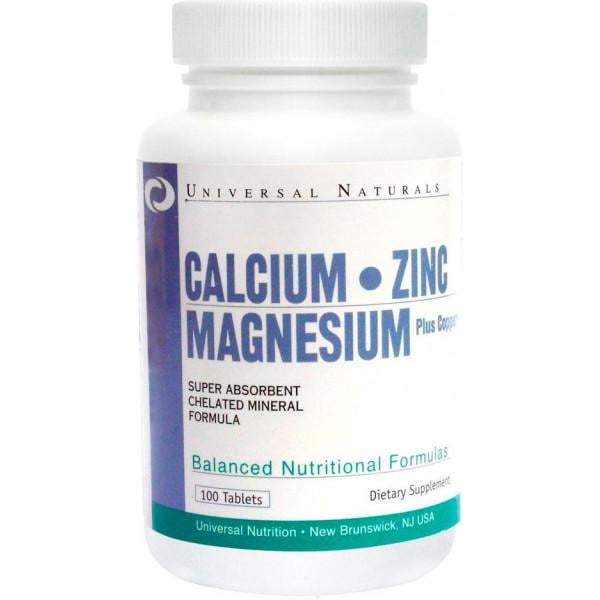 Мультивітамінний комплекс Universal Nutrition Calcium Zinc Magnesium 100 пігулок