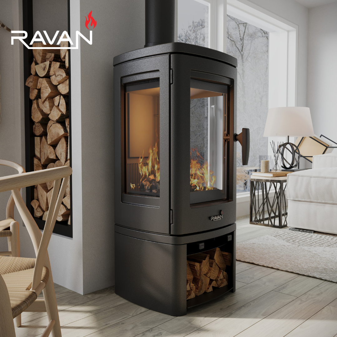 Піч-камін чавунна Ravan Elara на дровах 10 кВт (29190810) - фото 2