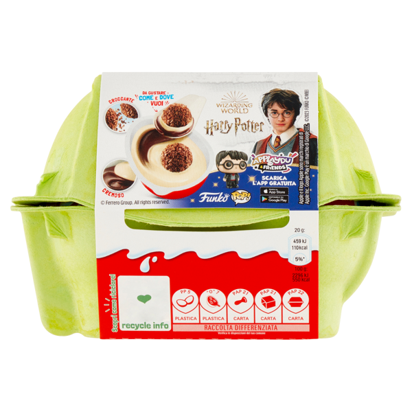 Шоколадні яйця Kinder Joy Funko Harry Potter 20 гх2 шт. (1812493948)