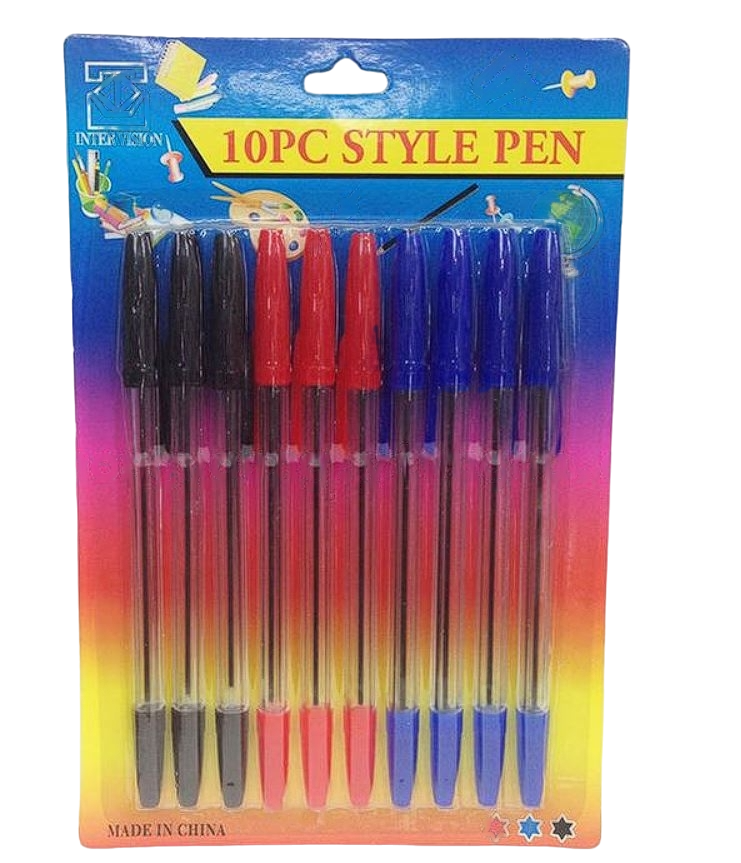 Набір кулькових ручок Stenson WW00177 10 шт. 3 кольори