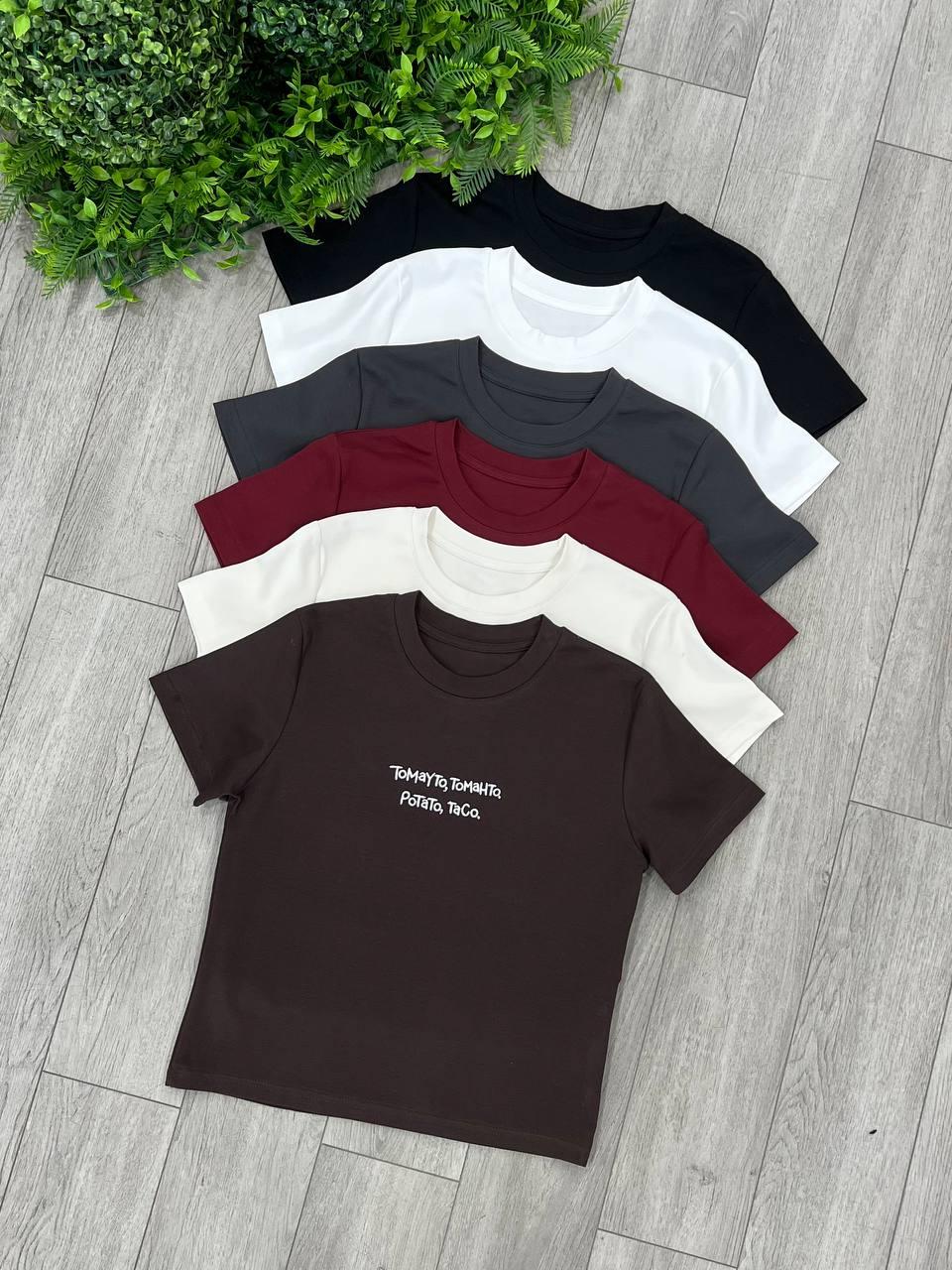 Футболка женская базовая с принтом OS Фиолетовый (#25191-03) - фото 2