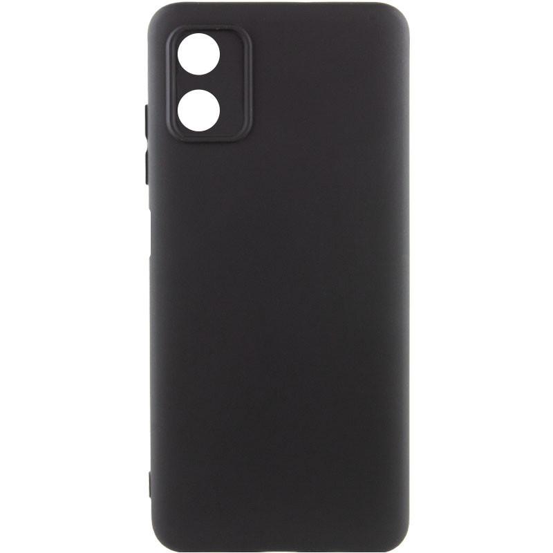 Противоударный чехол TPU GETMAN Liquid Silk Full Camera для Motorola Moto G04 / E14 Черный / Black