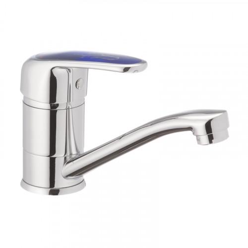 Смеситель для умывальника Haiba MAGIC 004 излив 15 см Синий (HB0666)