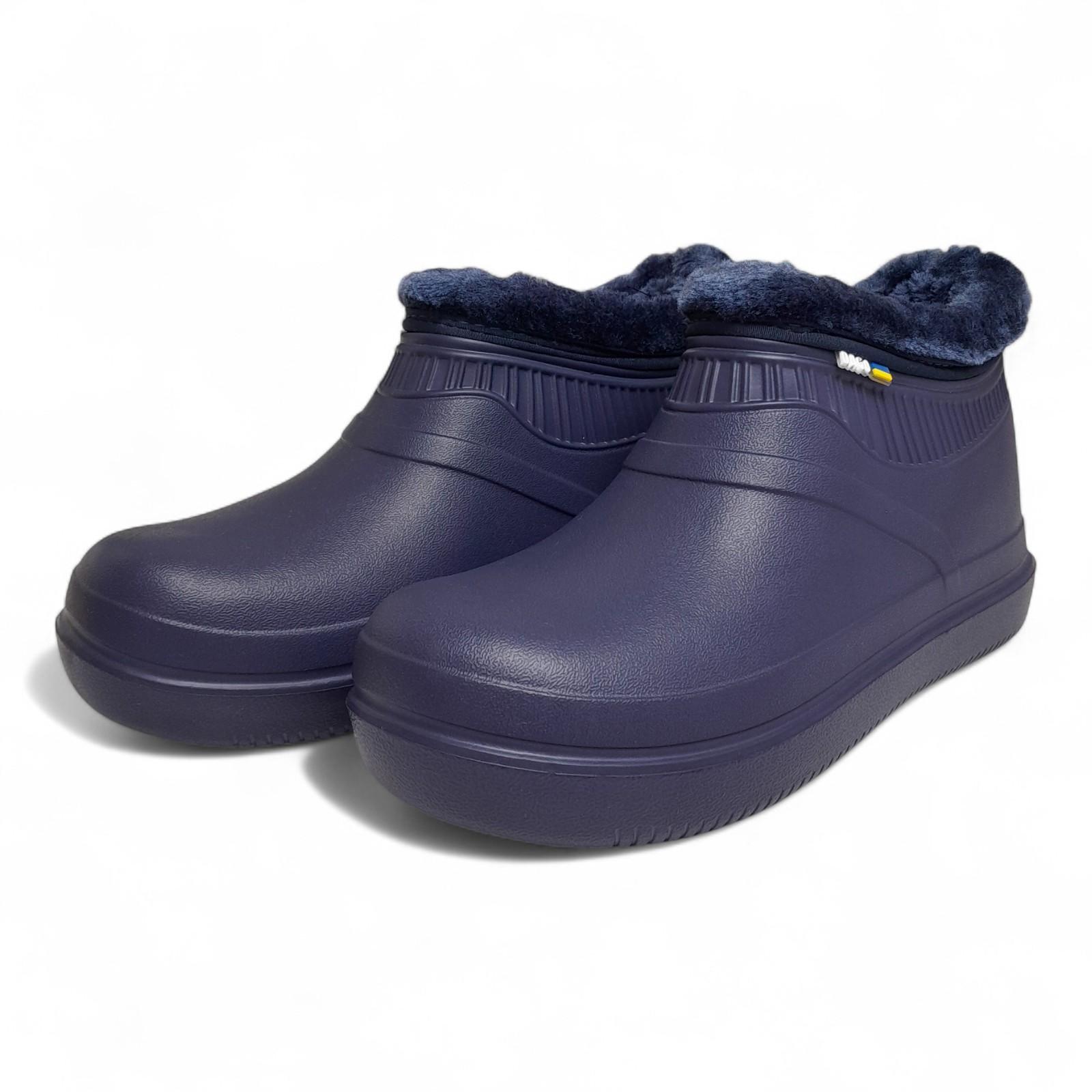 Галоши женские высокие утепленные dagostyle с декоративным мехом р. 39 25,5 см Синий (2764531362) - фото 7