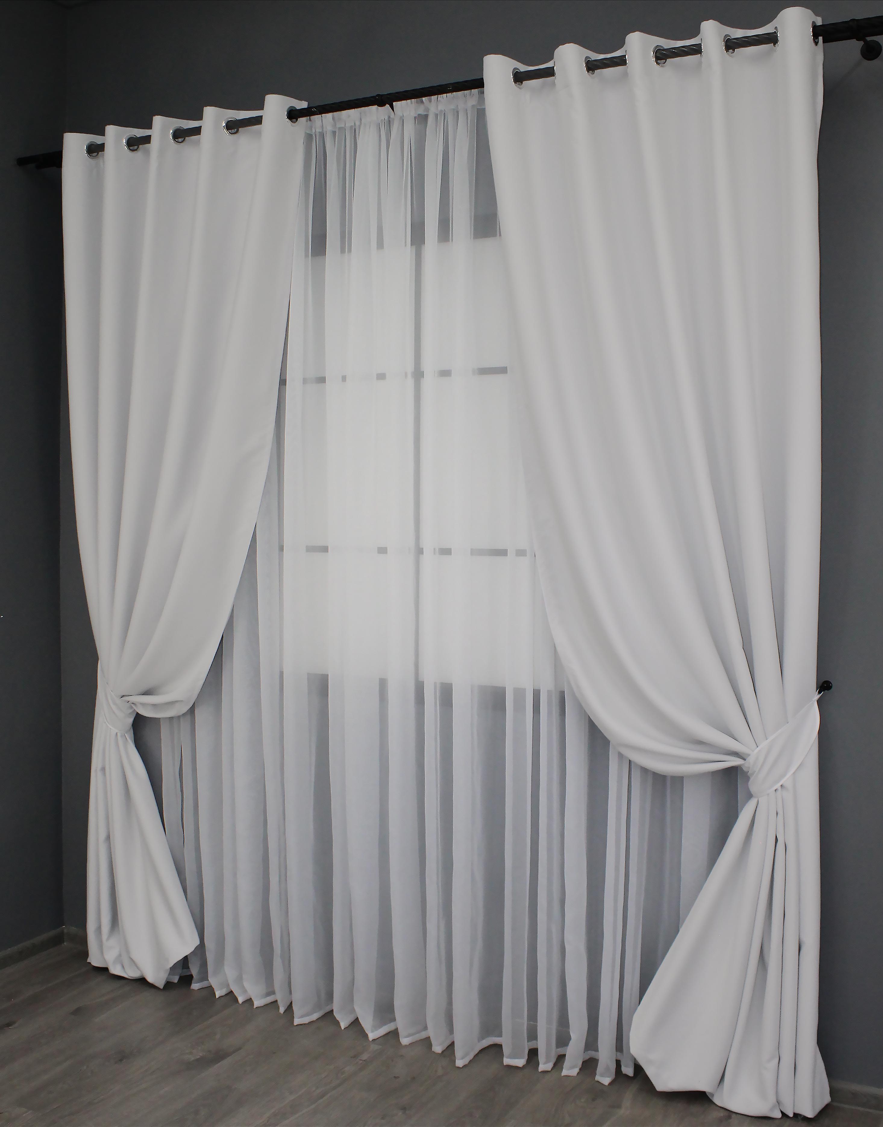 Комплект штор на люверсах VR-Textil Midnight №1223ш 150х270 см 2 шт. Світло-сірий (37-0112) - фото 2 Комплект штор на люверсах VR-Textil Midnight №1223ш 150х270 см 2 шт. Світло-сірий (37-0112) - фото 2