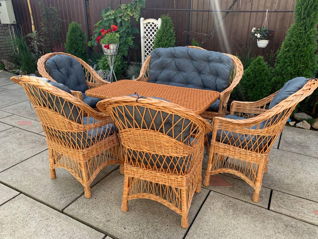 Комплект мебели садовой плетеной из лозы (MBL 0366)