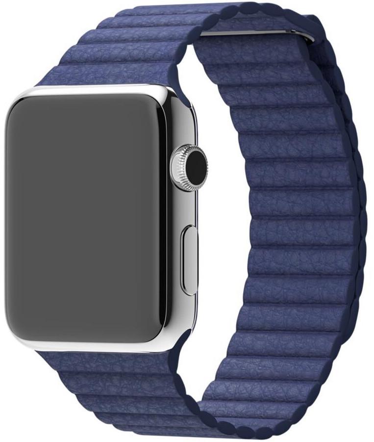 Кожанный ремешок Band Leather Loop for Apple Watch 42/44mm, Midnight Blue (HC)