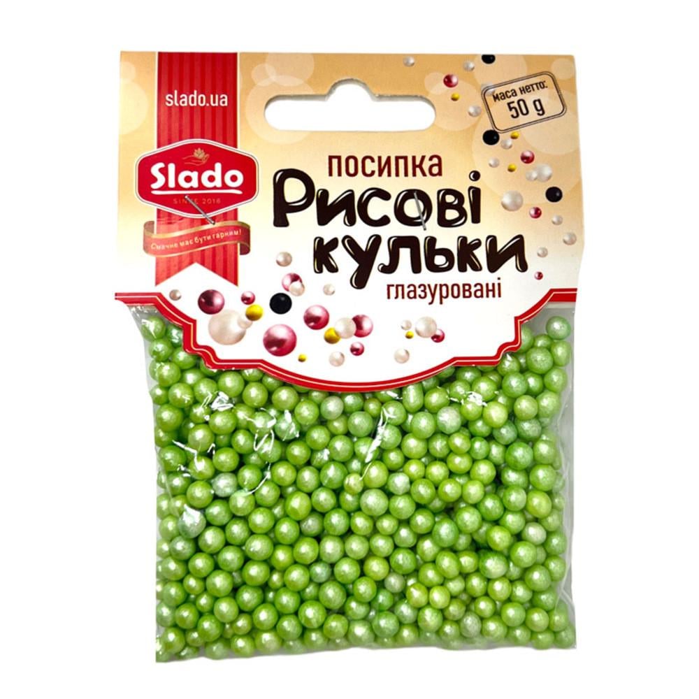 Посыпка рисовая Slado 50 г Салатовый (2110916646)