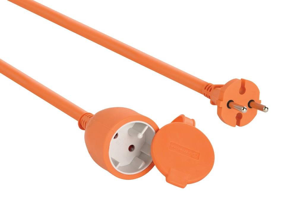 Подовжувач садовий Electraline 1 розетка кабель 2х0,75 мм 10 м Помаранчевий (1600)