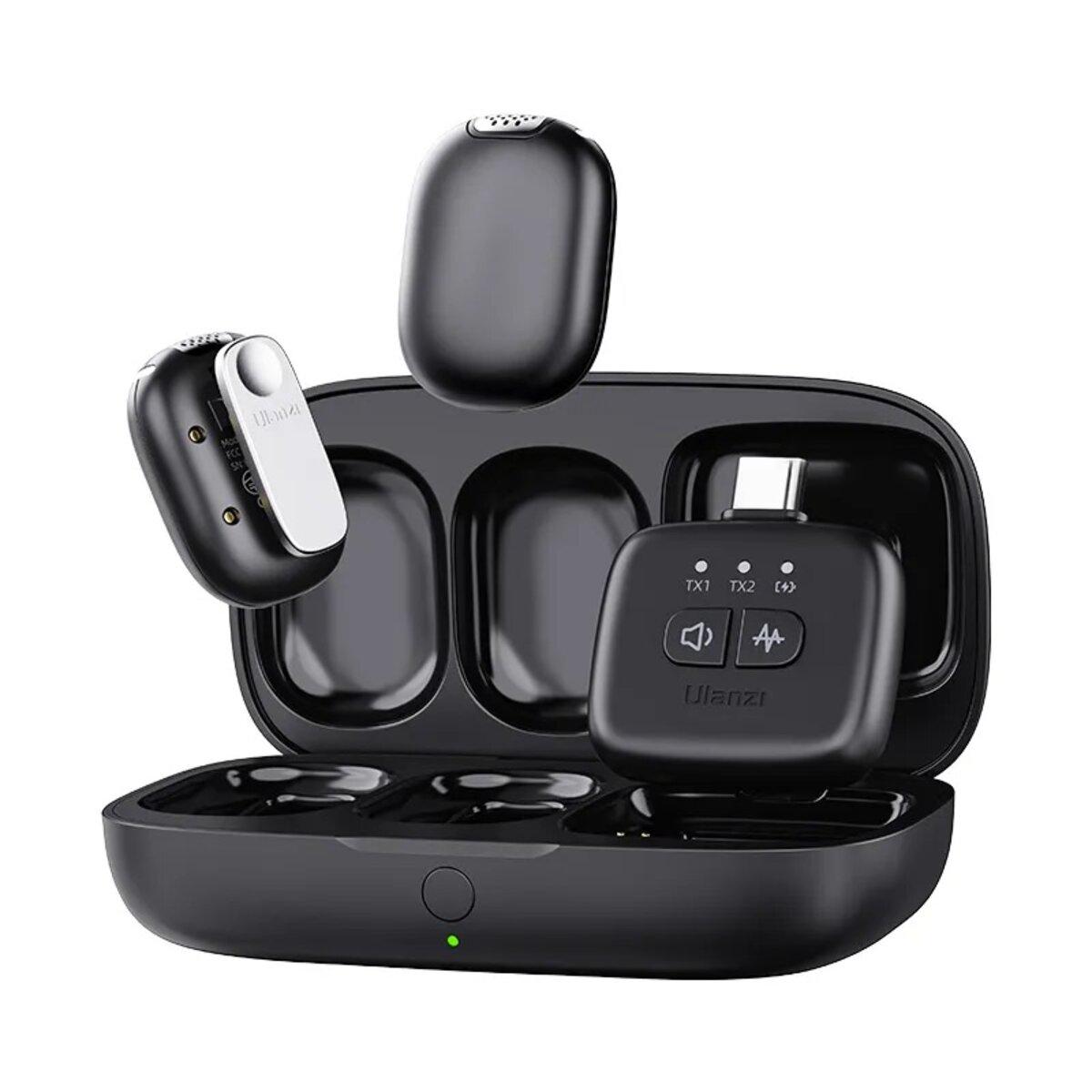 Комплект бездротових петличних мікрофонів Ulanzi Vijim A30 Tiny Microphone 100 mAh Black (A014GBB2 A30)