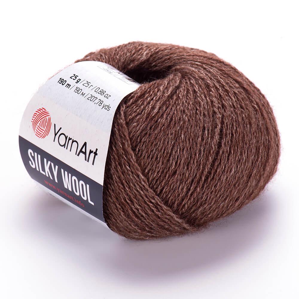 Пряжа YarnArt Silky Wool 336 Коричневий (6187)