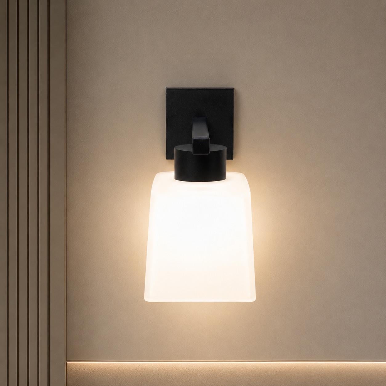 Бра MSK ELECTRIC Sakura квадратной формы под лампу Е27 Черный (NL 16510-1 BK)