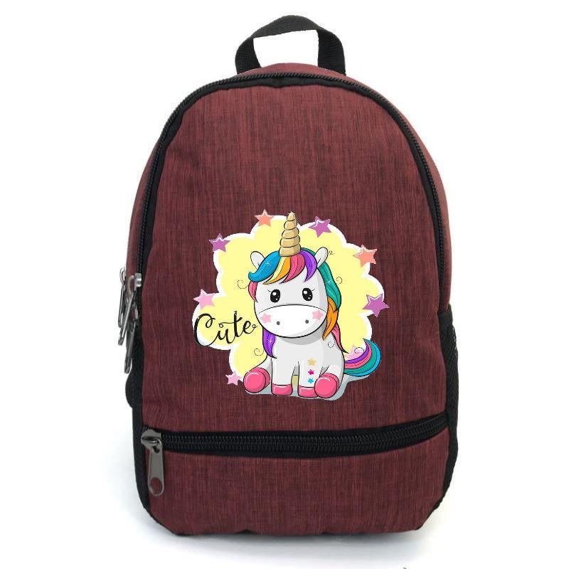 Школьный рюкзак детский Cappuccino Toys EDN-0030 с принтом Unicorn 12,5 л Красный (1369989206)