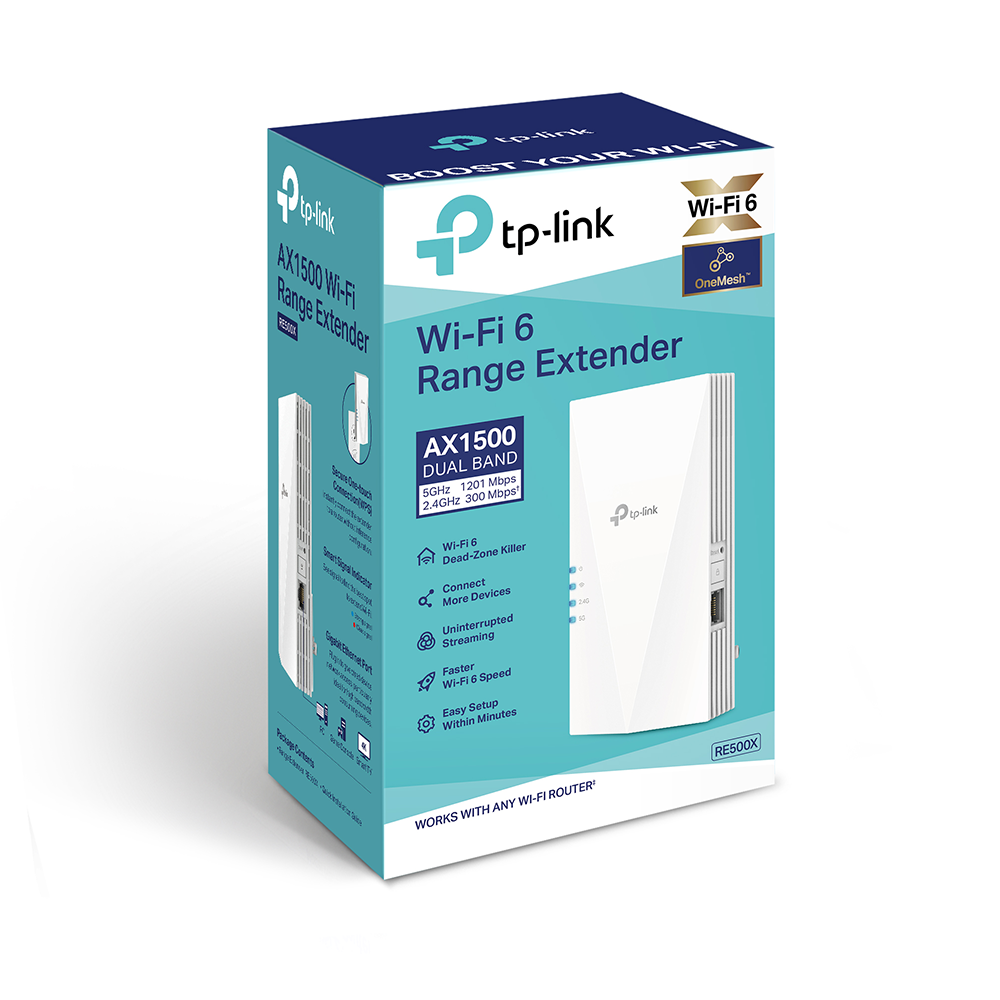 Ретранслятор TP-Link RE500X Wi-Fi/LAN 2 вбудовані антени Білий (562782) - фото 3 Ретранслятор TP-Link RE500X Wi-Fi/LAN 2 вбудовані антени Білий (562782) - фото 3