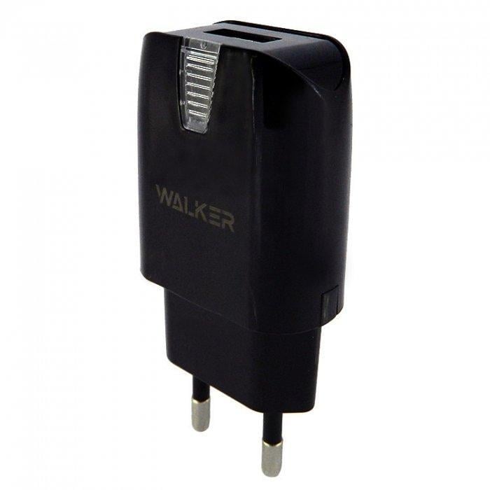 Сетевое зарядное устройство Walker WH-21 1USB/2A Black