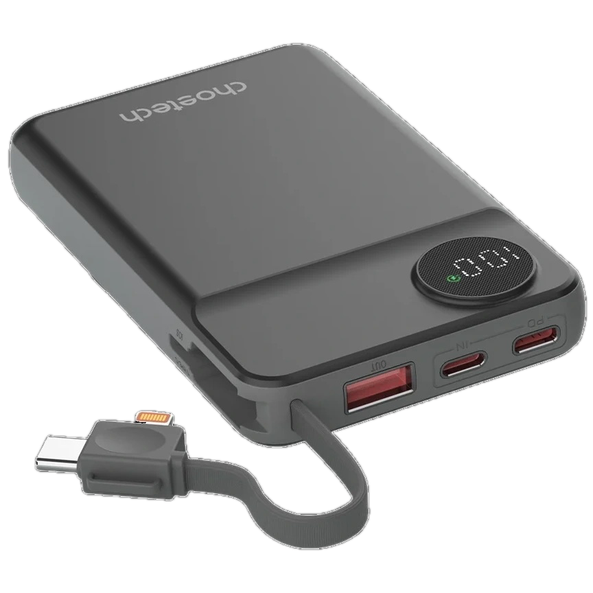 Повербанк з бездротовою зарядкою Choetech B695 10000 mAh Чорний (27917887) - фото 2