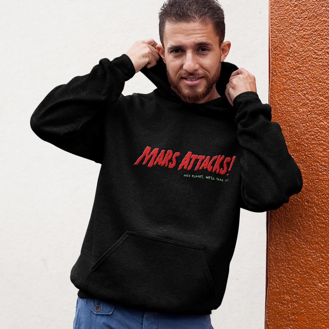 Худі унісекс флісовий Mars Attacks Martian 2XL Чорний (31264206)