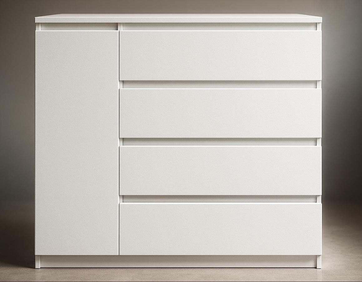 Комод сучасний Майстер Форм Брайт лівосторонній 1000х376х950 мм Білий (20116) - фото 2 Комод сучасний Майстер Форм Брайт лівосторонній 1000х376х950 мм Білий (20116) - фото 2