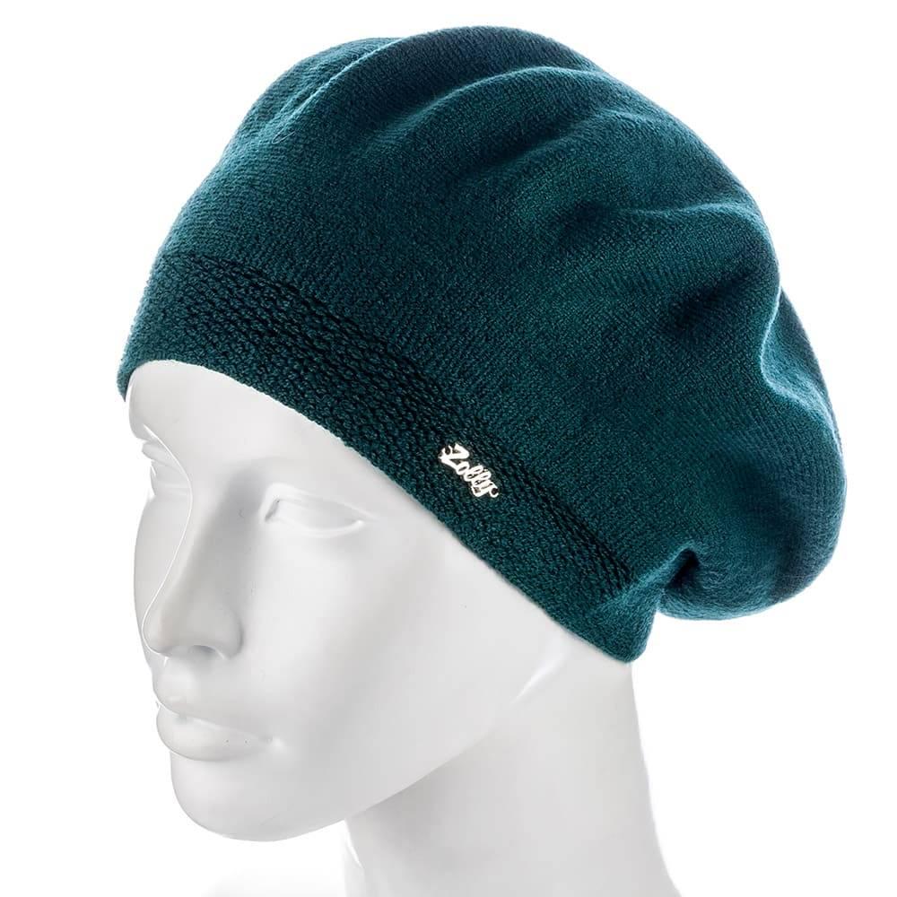 Берет женский Zolly ZH180 на ножке двойной тонкой вязки Зеленый