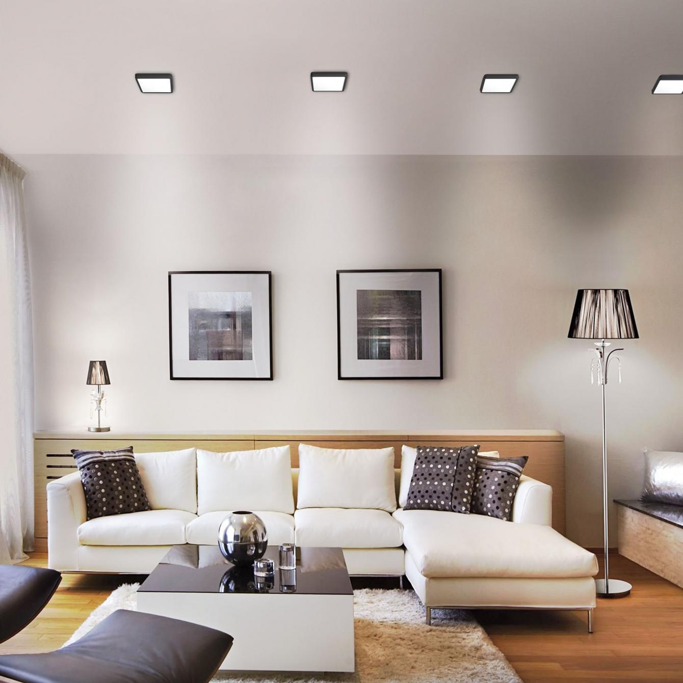 Світильник світлодіодний накладний Videx квадрат 18W 5000K 220V Чорний (27550001) - фото 4 Світильник світлодіодний накладний Videx квадрат 18W 5000K 220V Чорний (27550001) - фото 4