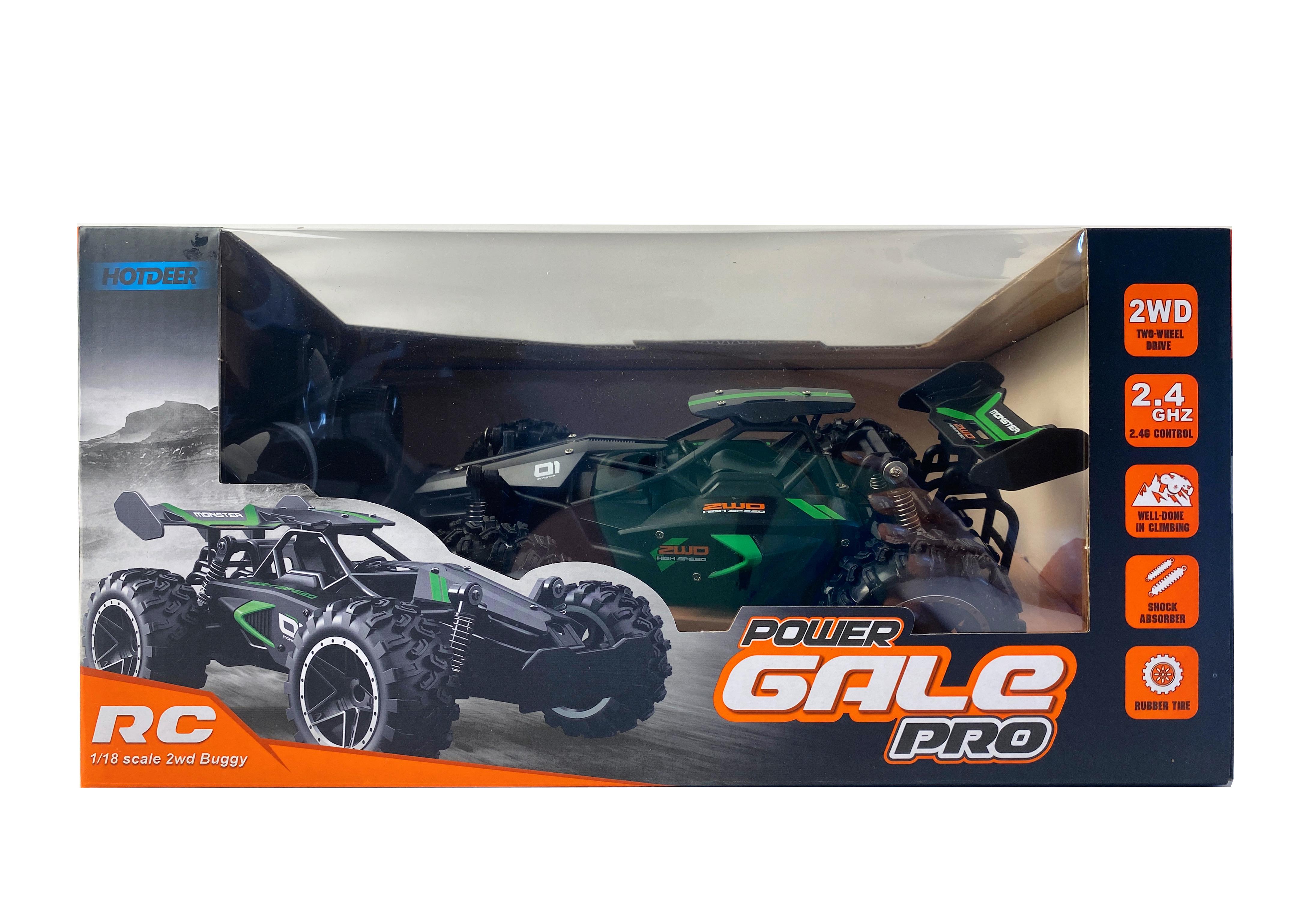 Машинка Баггі на радіокеруванні HotDeer Power Gale Pro 2wd Buggy Green (2WDB-Green) - фото 4