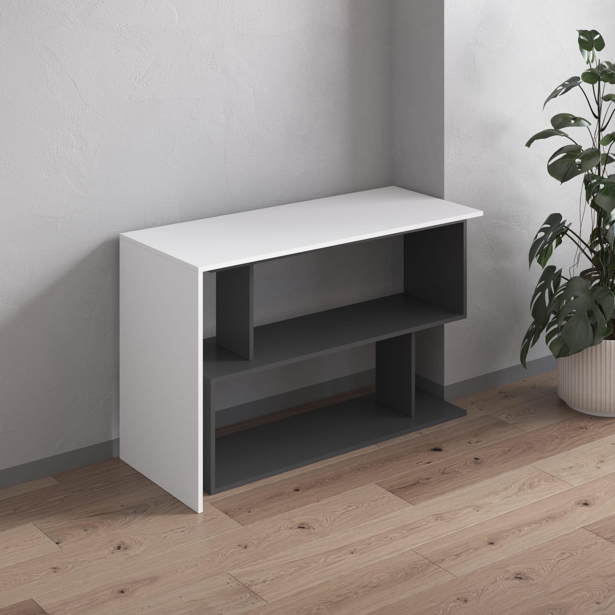 Стіл трансформер ЛДСП Білий з антрацитовим - фото 3