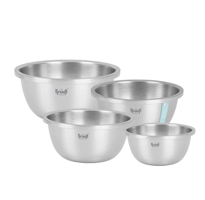 Набір мисок з нержавіючої сталі Krauff з багатофункціональним подрібнювачем та кухонною дошкою 6 пр. (55-333-397) - фото 8 Набір мисок з нержавіючої сталі Krauff з багатофункціональним подрібнювачем та кухонною дошкою 6 пр. (55-333-397) - фото 8