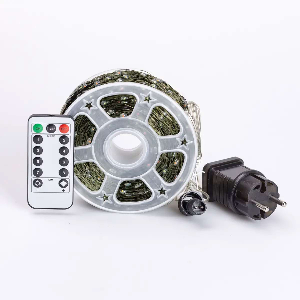 Гірлянда-нитка Роса мережева з пультом на мідному дроті 200 м 2000LED Зелений/Різнокольоровий (2000L200MGML) - фото 17 Гірлянда-нитка Роса мережева з пультом на мідному дроті 200 м 2000LED Зелений/Різнокольоровий (2000L200MGML) - фото 17