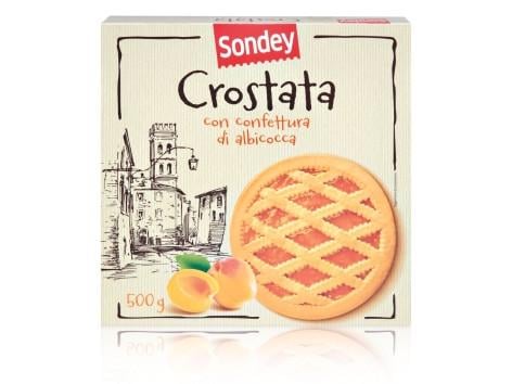 Пирог Sondey Crostata con confettura di albicocca Абрикосовый 500 г
