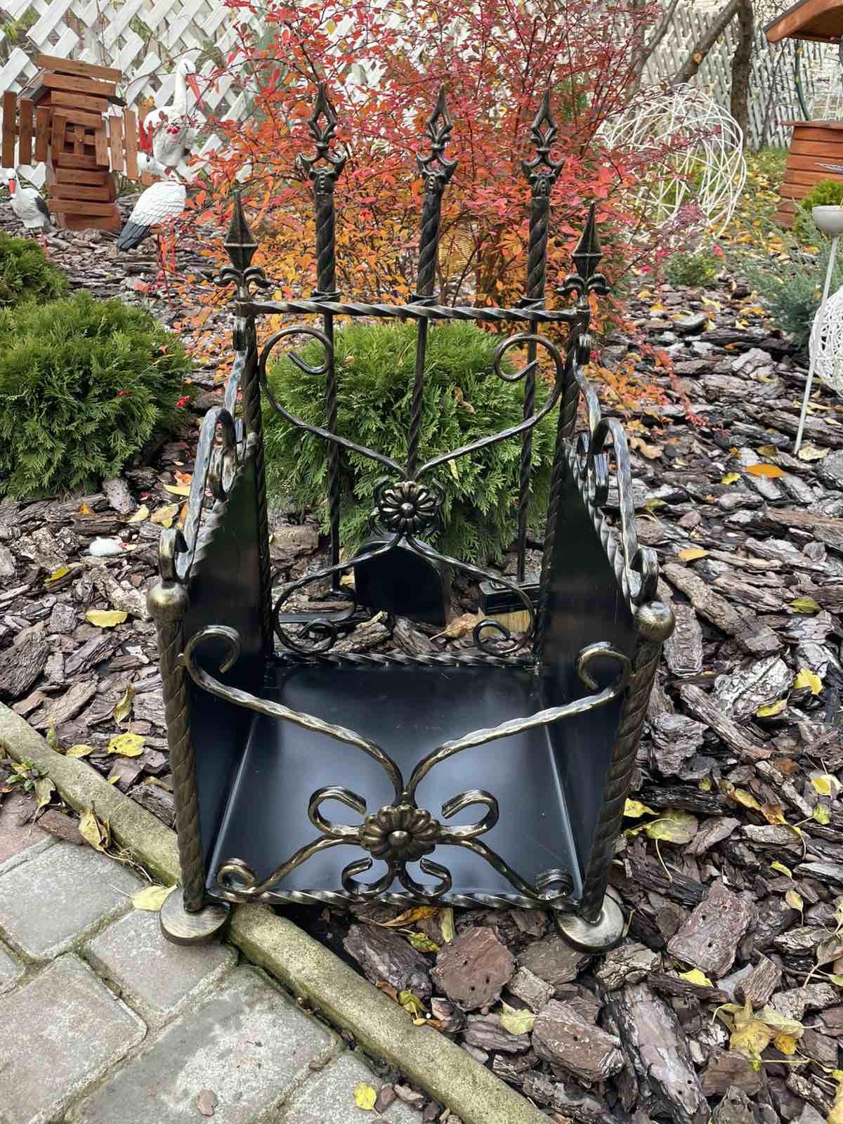 Набор для камина кованый с дровницей 35х35 см (Vi_0055) - фото 5