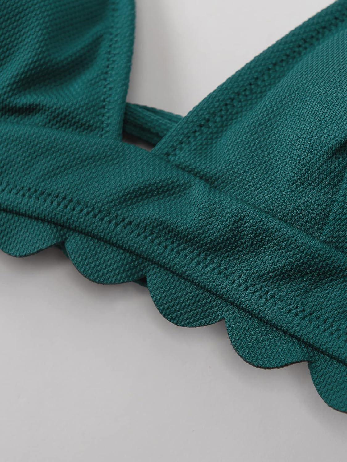 Купальник Cupshe Квіти XL Зелений (AC11473) - фото 5