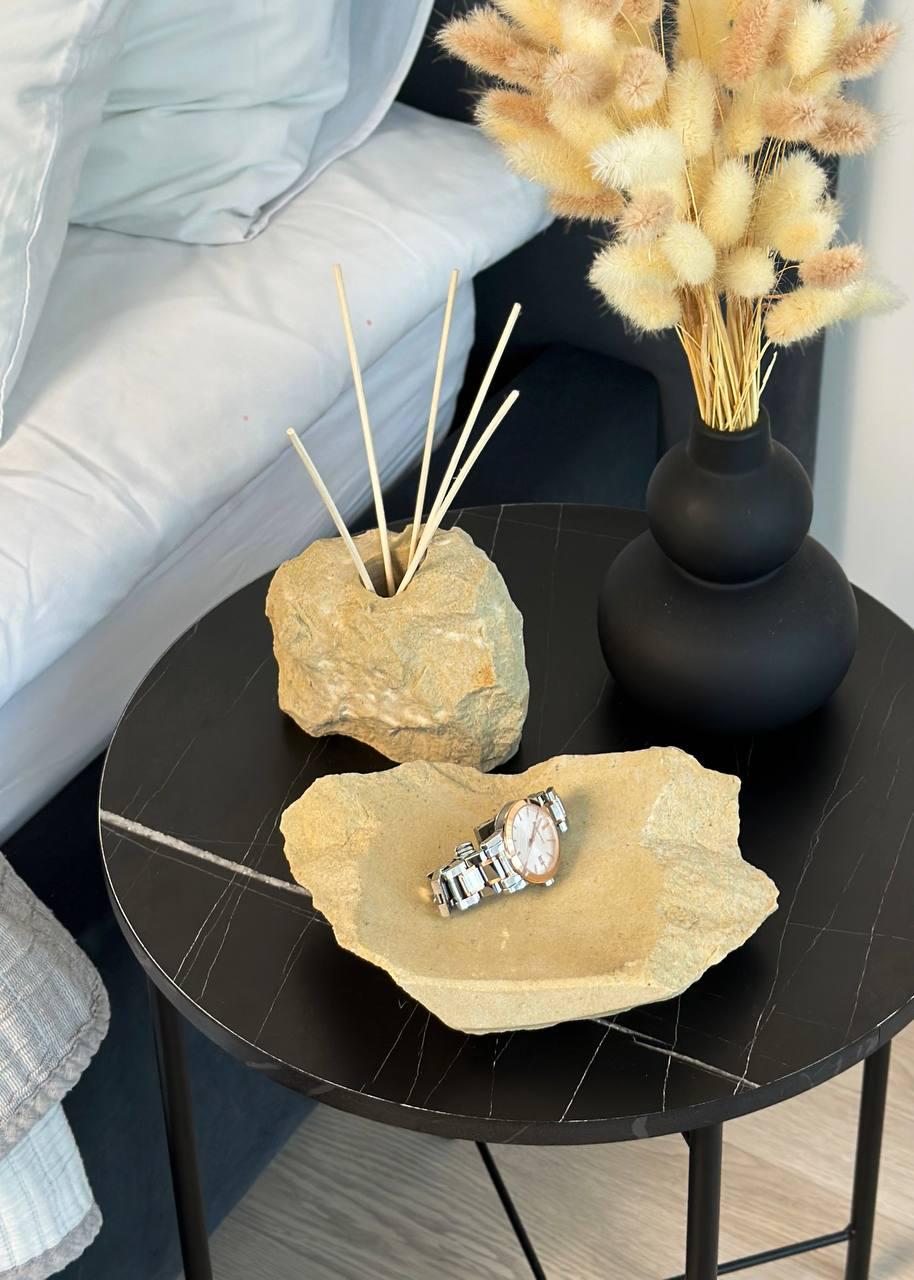 Аромадифузор у кашпо з натурального каменю піщаник 6+ місяців M Бежевий (25902926) - фото 3 Аромадифузор у кашпо з натурального каменю піщаник 6+ місяців M Бежевий (25902926) - фото 3