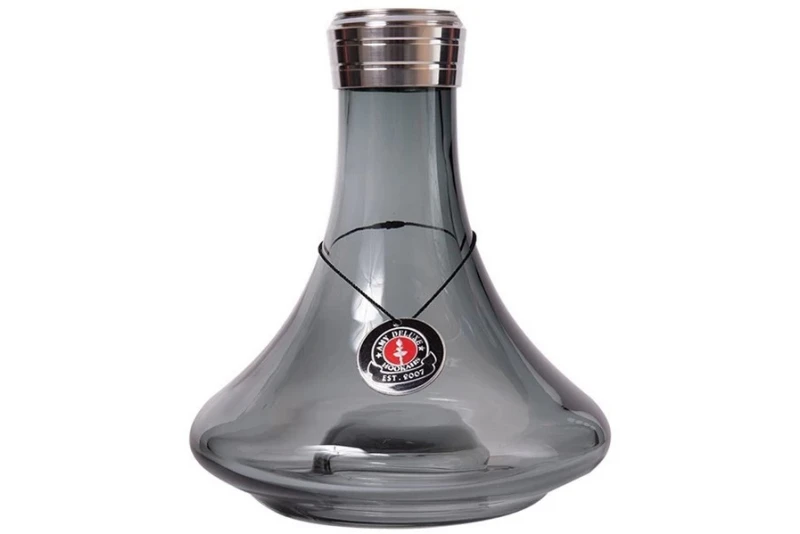 Колба с резьбой для кальяна Amy Deluxe SS 13 "Little Stick" с местом под подсветку Прозрачный/Черный