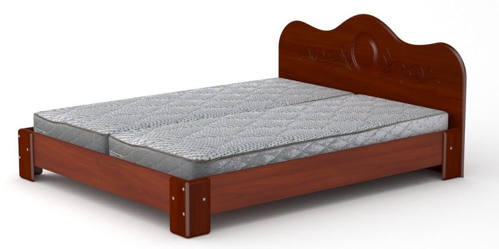 Кровать двуспальная МеблиКо 170 МДФ 206х170х90 см Яблоня (k-1610-6)