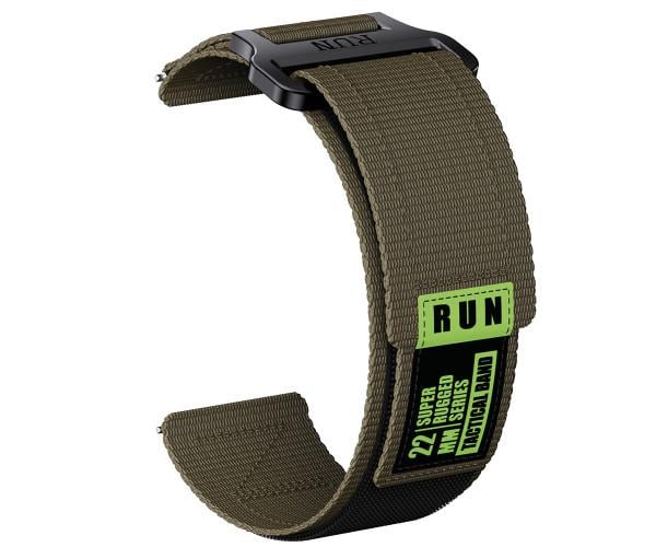 Ремешок Nylon Run для смарт-часов Garmin Venu 3 45 мм с универсальным креплением 22 мм Зеленый