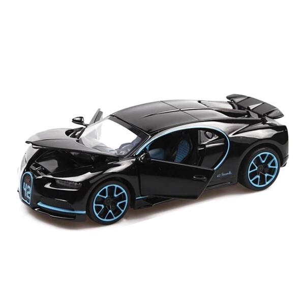 Колекційна модель Bugatti Chiron машинка 15 см Чорно-червоний (59345) - фото 2