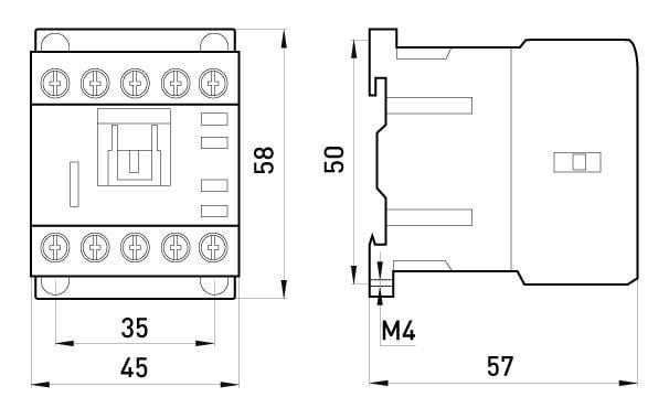 Контактор-пускатель E.NEXT e.industrial.ukc.9M.220 9А 220 В 1NO (i.0090017) - фото 2