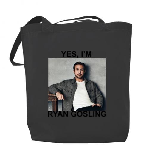 Шоппер Yes, I'm Ryan Gosling 37х41 см Темно-Серый (16061429-28-195420)