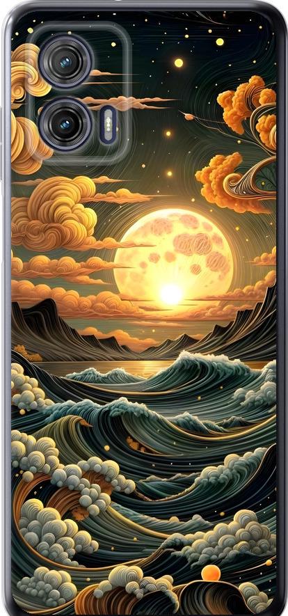 Чехол на Motorola G73 Арт волны (6332u-3196-42517)