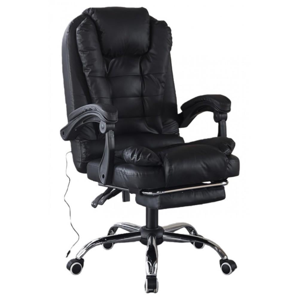 Кресло офисное Bonro B-6071 с массажем и подставкой для ног Черный (42412123) Кресло офисное Bonro B-6071 с массажем и подставкой для ног Черный (42412123)