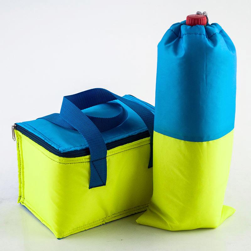 Комплект термосумок Light House ланч бэг 5,5 л и чехол для бутылки 2 л Желто-голубой