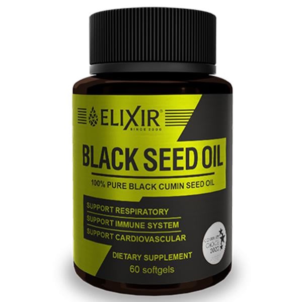 Натуральная добавка к иммунитету Elixir Black Seed Oil 500 мг 60 мягких капс. (000025438) Натуральная добавка к иммунитету Elixir Black Seed Oil 500 мг 60 мягких капс. (000025438)