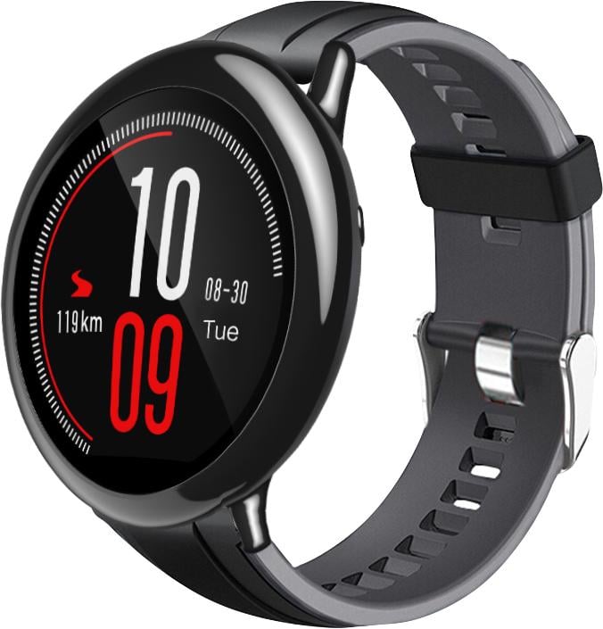 Ремешок Coholl для Amazfit Pace 22 мм Black/Grey (16281)