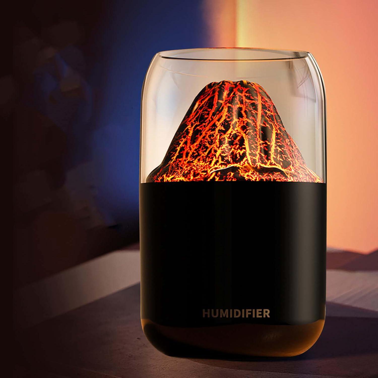 Увлажнитель воздуха LAMP JSQ-2 Вулкан с эффектом пламени и подсветкой Черный - фото 2 Увлажнитель воздуха LAMP JSQ-2 Вулкан с эффектом пламени и подсветкой Черный - фото 2