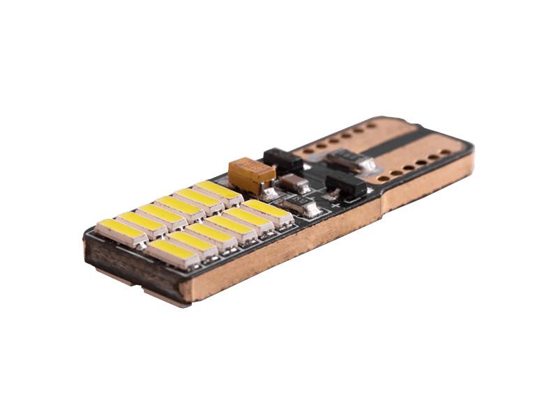 Автолампа светодиодная T10 W5W 12 В SMD4014-24led Белый (1112)