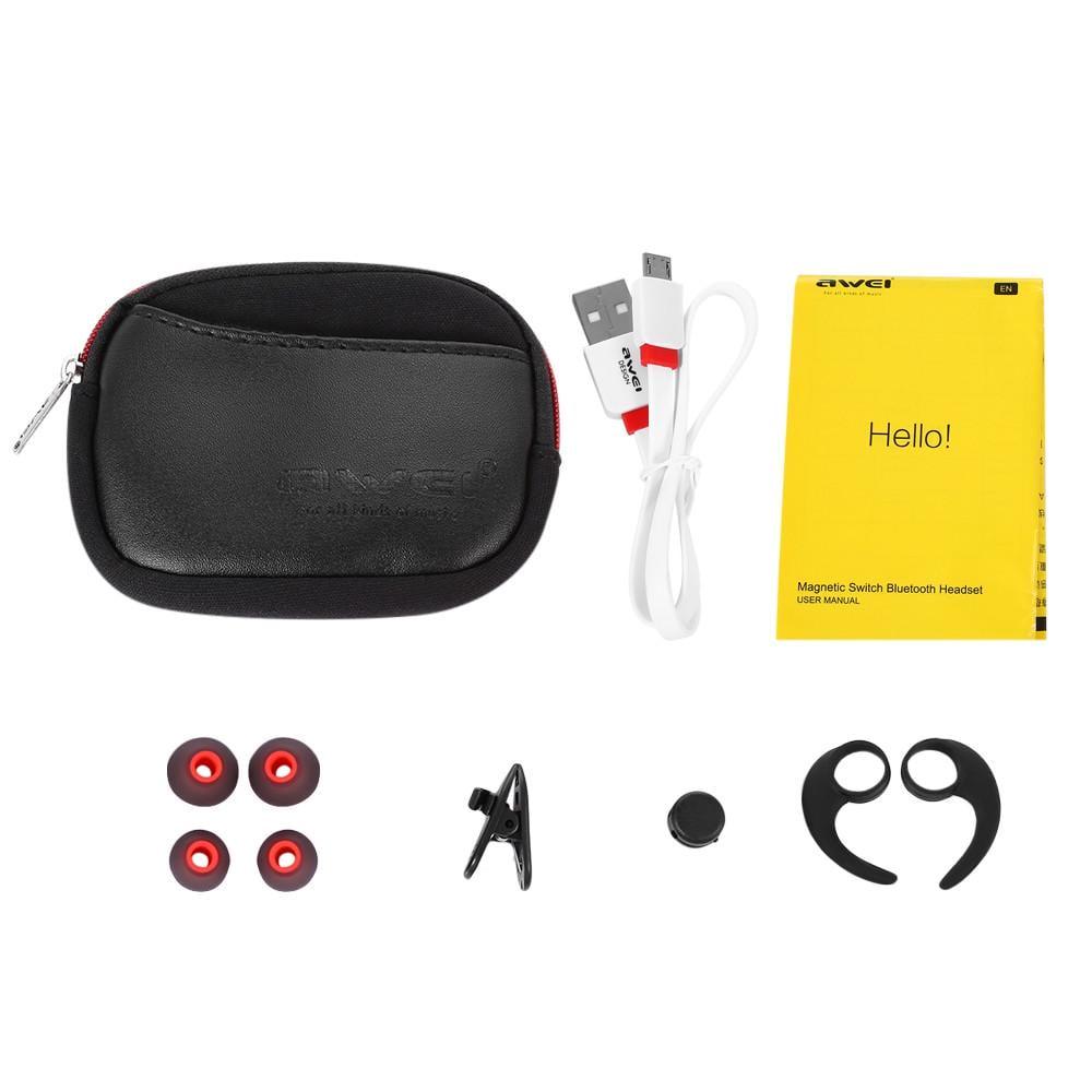 Спортивні Bluetooth навушники Awei AK4 Black (5014) - фото 10